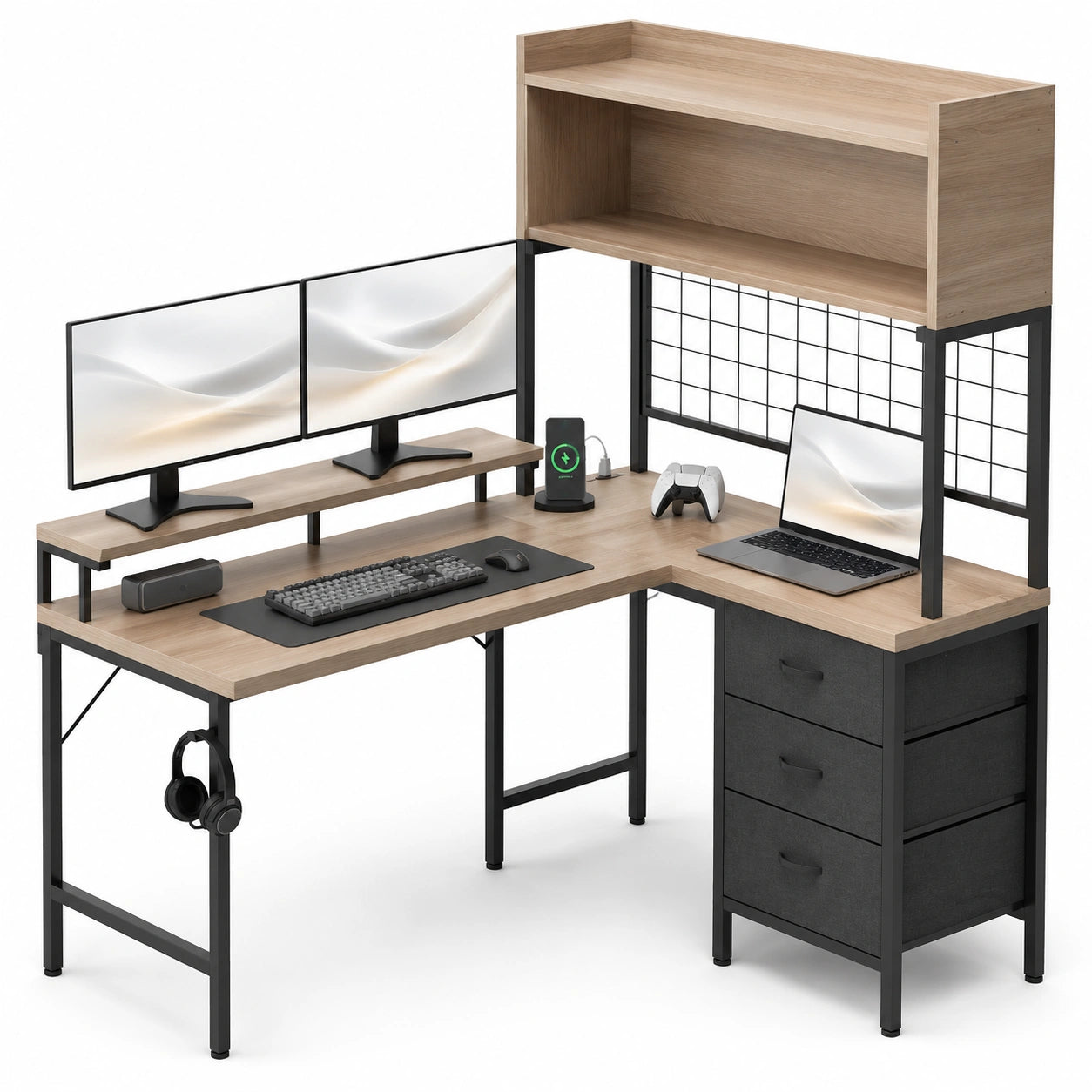 bureau-gaming-en-l-avec-eclairage-led-et-etageres-yjlaql4079pz