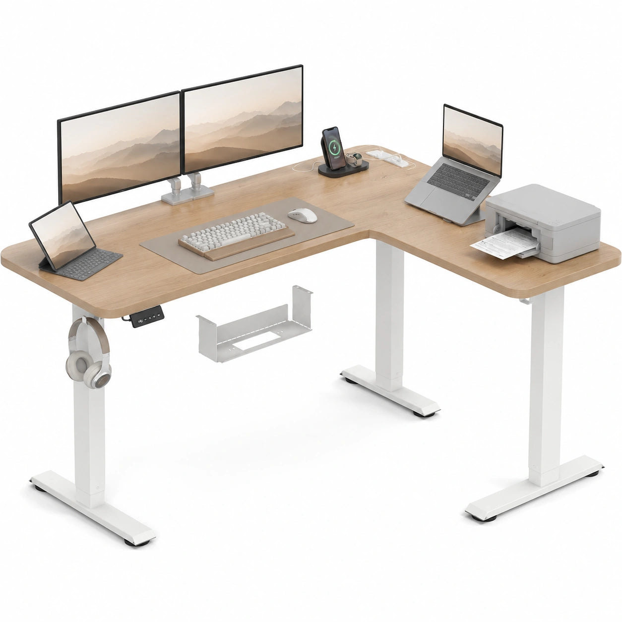 bureau-d-angle-electrique-reglable-140-x-160-cm-avec-prise-integree-memoire-double-hauteur-marron-rustique-et-noir-dzyrlr4126vs