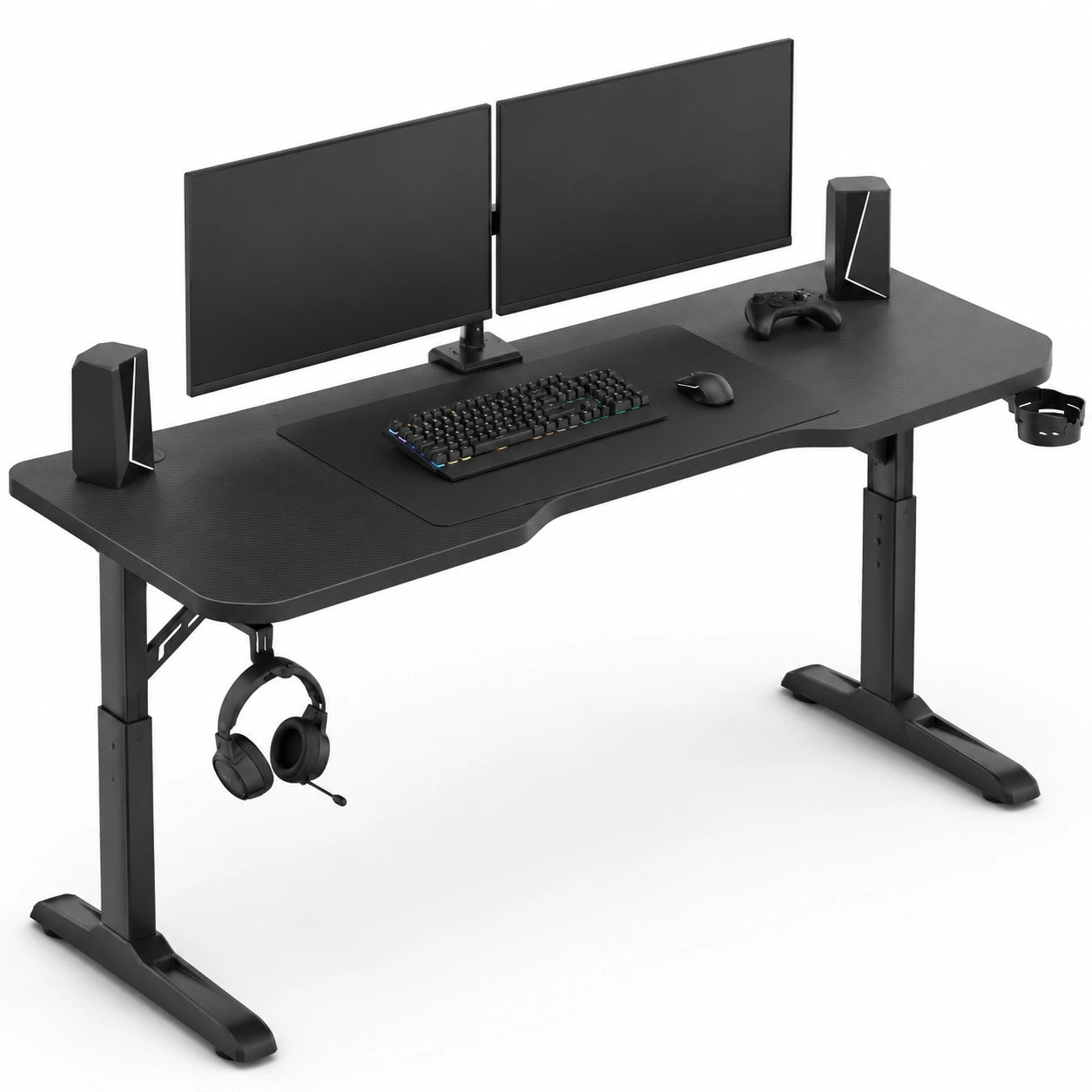 bureau-gaming-reglable-en-hauteur-avec-surface-carbone-et-gestion-des-cables-dylovq4071mc
